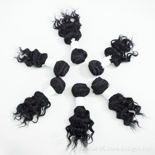 Human Hair extension Wholesale brazilian short curly hair bundles 6pcs in a pack